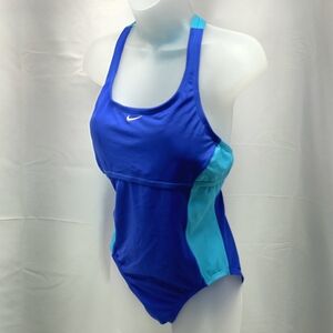 NWOT Nike Women's Colorblock Powerback One-Piece Swimsuit Size 12